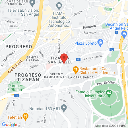 Dra. Claudia Aquino Pérez, Dermatólogo map