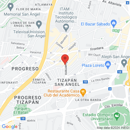 Hospital Vicentino y Casa Hogar map