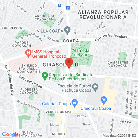 Cedent Implantología Dental Clinica Coyoacan map