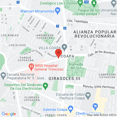 Consultorio dental av la bombas map
