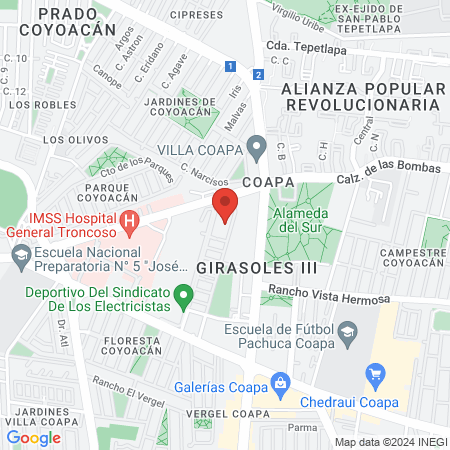 Psicóloga en Coyoacán. Humanista, acupuntora y reiki map