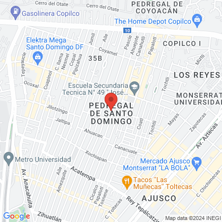 SER ACTIVO COYOACÁN CYCLING map