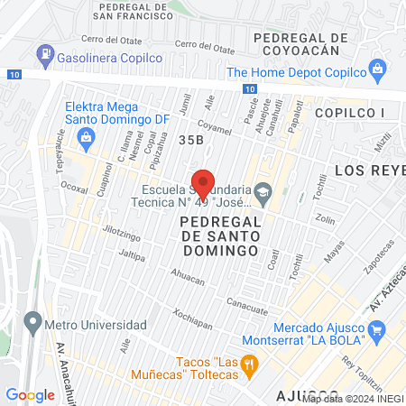 Dra. Frida Villavicencio map