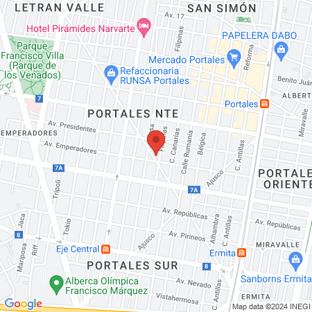 ESTETICA MARY JOSE map