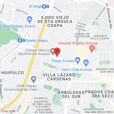 Atmósfera Pilates Acoxpa map