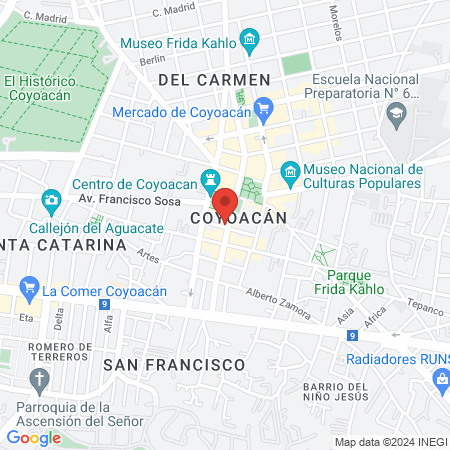 Belleza Coyoacan map