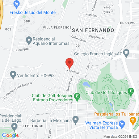 Gimnasio club México map