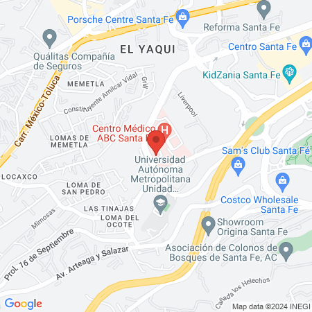 Dr. Guillermo Ocampo Rojo - Oftalmologo en Santa Fe, CDMX map