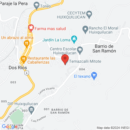 Temazcalli Mitote map