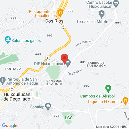 Hospital San pio Dif map