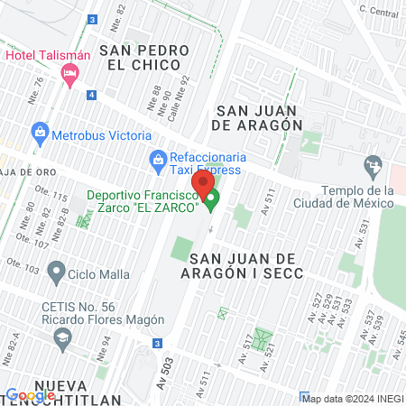 liga de futbol grupo tepeyac map