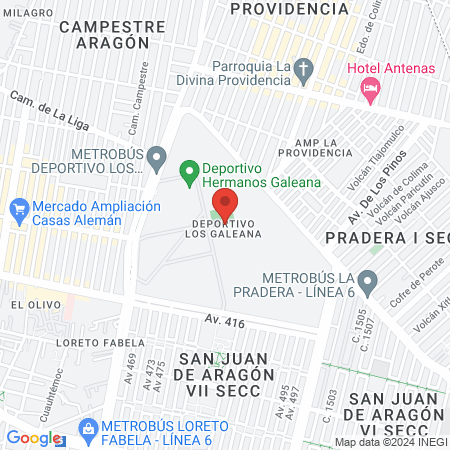 liga de futbol grupo tepeyac map