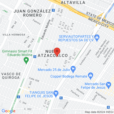 Dra. Aida García Martínez map