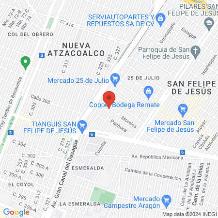 Sabor la huasteca map