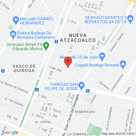 Clinica De Especialidades Santa Veronica map