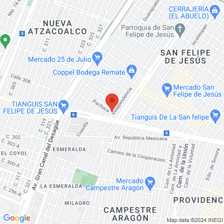 Ponce Landin Daniel Rafael map