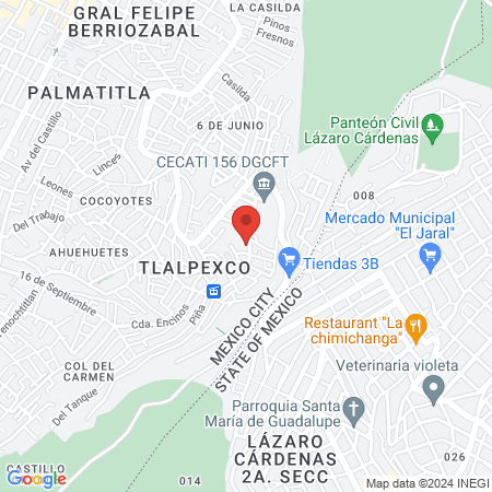 Centro de Salud T1 Tlalxpexco map