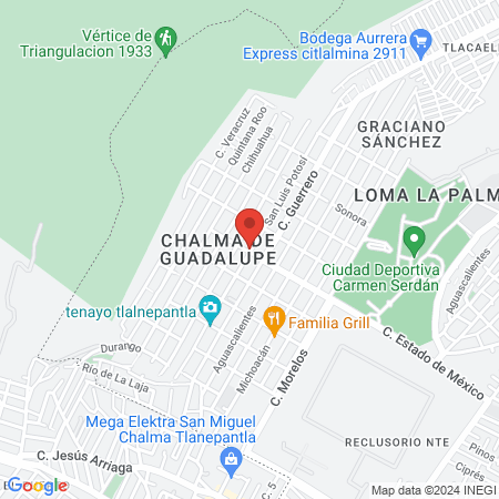 Terapia Física Y Rehabilitación FisioDerma. map