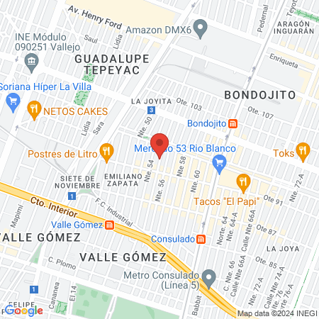 CONSULTORIO DE PODOLOGIA map