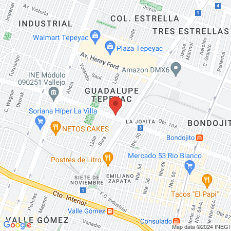 SERVICIOS VETERINARIOS ANIMALIA map