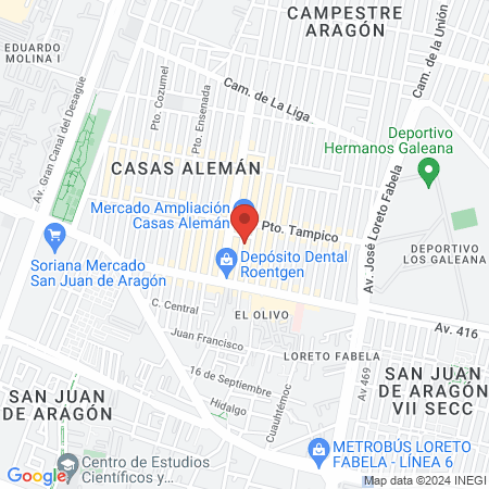 Podólogo pie Sanó map