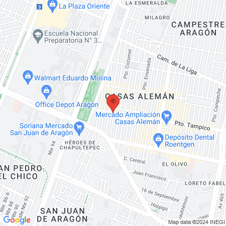 Veterinaria Casas Alemán map