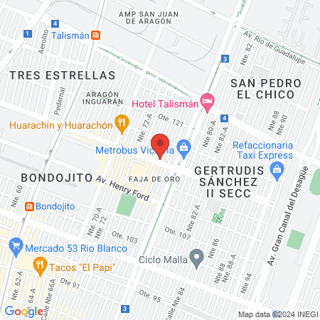 Centro médico Del Valle norte map