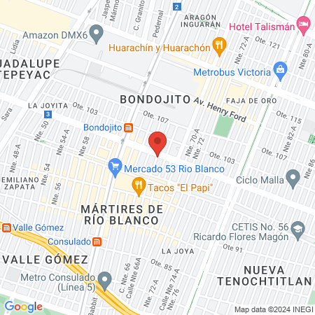 Consultorio dental Ekbalam map