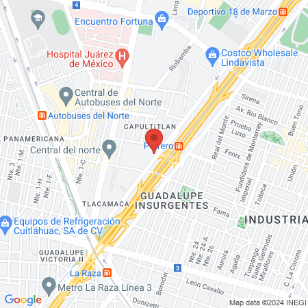 Club Fitness Lindavista map