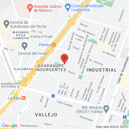 Dra. Gabriela Ramírez García map