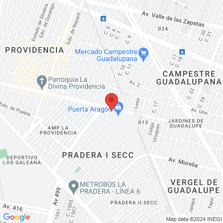 CLUB DEPORTIVO AZTECA - Puerta Aragón map