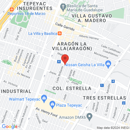 Rush Fitness Center Mexico map