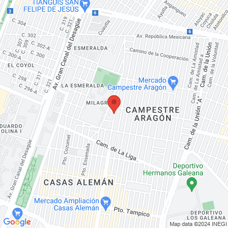 Consultorio médico Campestre Aragón map