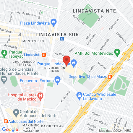 dentalia Parque Lindavista map