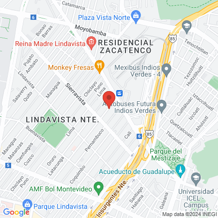 Hospital Boutique Riobamba en Lindavista map