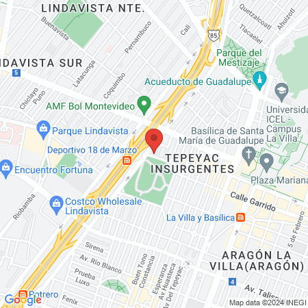 Clínica de Especialidades Médicas y Dentales Insurgentes map
