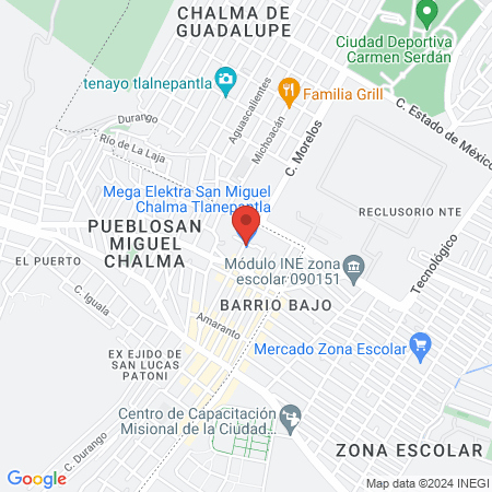 The Sam Barber Shop map