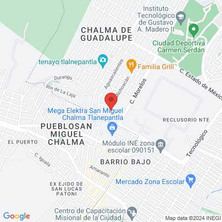 Asociación Mexicana de Quiropedistas y Podiatras map