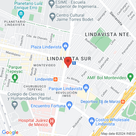 Salón & Peluquería Belissima Lindavista map