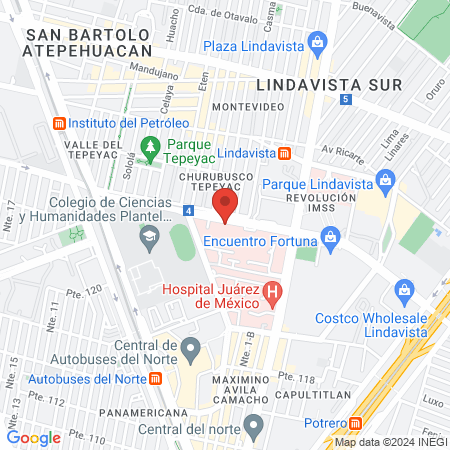 IMSS Hospital de Traumatología y Ortopedia "Dr. Victorio de la Fuente Narváez" map