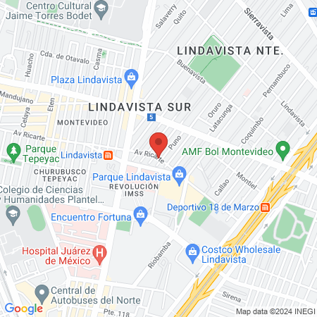Clinipets Lindavista map