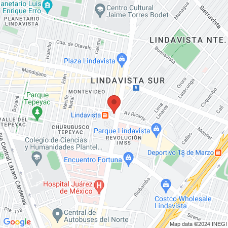 OrtoDental Lindavista map