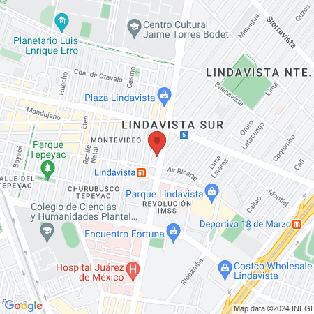 Clínica Dental Centauro en Lindavista map