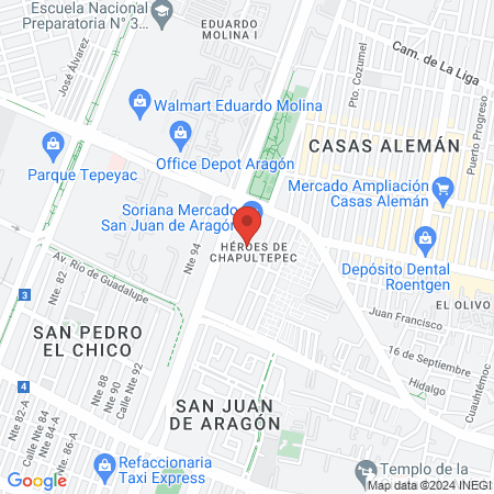 Dentis+a San Juan de Aragón map