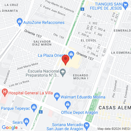 Radiología Monte Sinaí SA de CV map