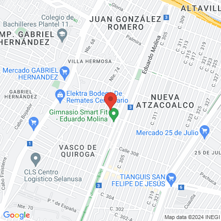 Estética Yamilet map