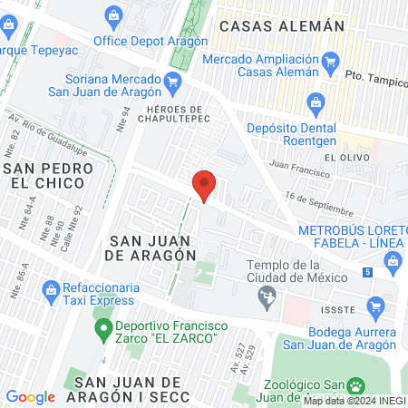 Servicio Médico de Especialidades map