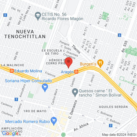 Sala De Belleza Bony map