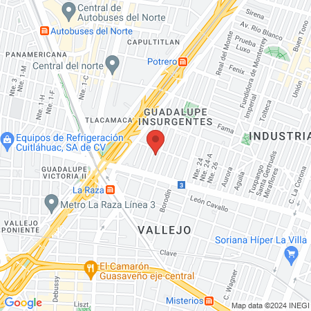 Psiquiatra Erick I. Valdez map