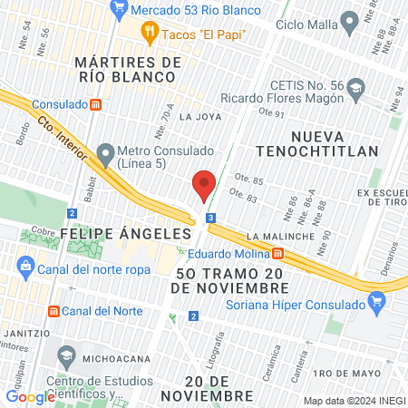 Clínica de Ortodoncia y Rehabilitación bucal map